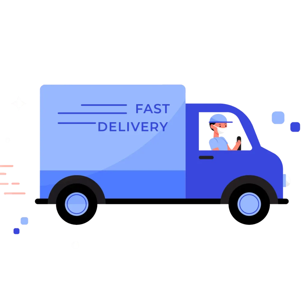 delivery van blue